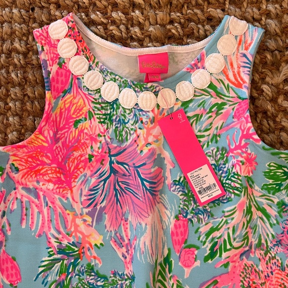 Lilly Pulitzer Girls Little Lilly Knit Shift “Cay to my heart” Size large (8-10) - Picture 3 of 4